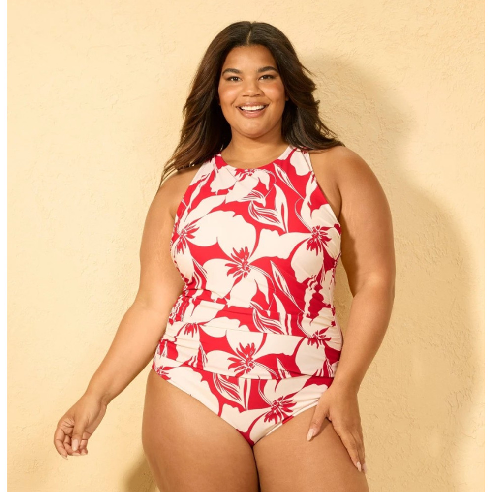 Women's High Neck One Piece Swimsuit - Shade & Shore™ Multi 17